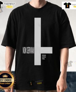 Top Behemoth Neronoir Non Serviam Satan Loves You T-Shirt featuring bold graphic design and dark aesthetic for fans.