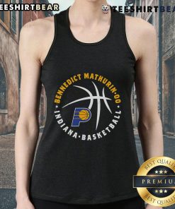 Top Bennedict Mathurin wearing an Indiana Pacers tank top, showcasing his basketball skills on the court.