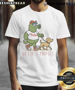 Top Bette's Triples Phillies Phanatic T-Shirt featuring the Philadelphia Phillies mascot in vibrant colors.