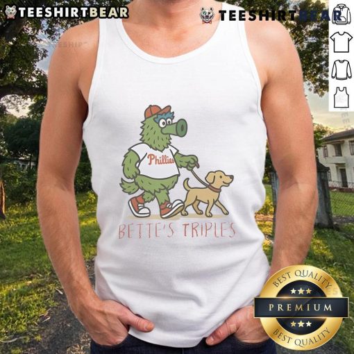 Top Bettes Triples Phillies Phanatic tank top featuring the iconic Philadelphia Phillies mascot design.