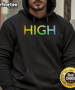Alt Text: Top Bloc Party High Pride Rainbow Hoodie featuring vibrant colors and a stylish design for pride celebrations.
