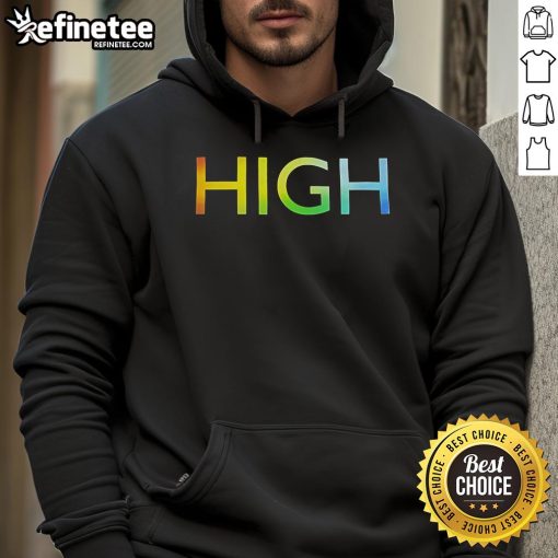 Alt Text: Top Bloc Party High Pride Rainbow Hoodie featuring vibrant colors and a stylish design for pride celebrations.