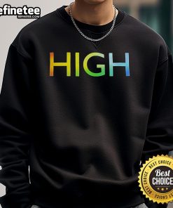 Top Bloc Party High Pride Rainbow Sweatshirt featuring vibrant colors and a stylish design for LGBTQ+ pride celebrations.