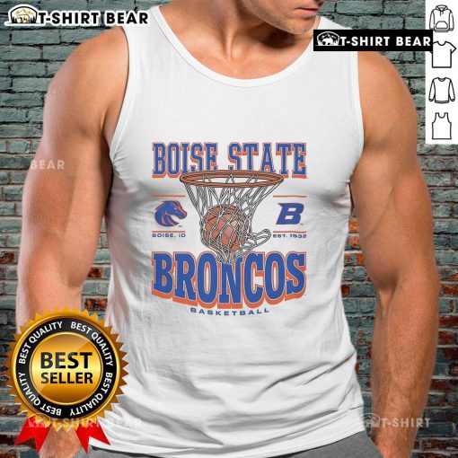 Stylish Top Boise State Broncos Game Time tank top featuring team colors and logo, perfect for game day attire.