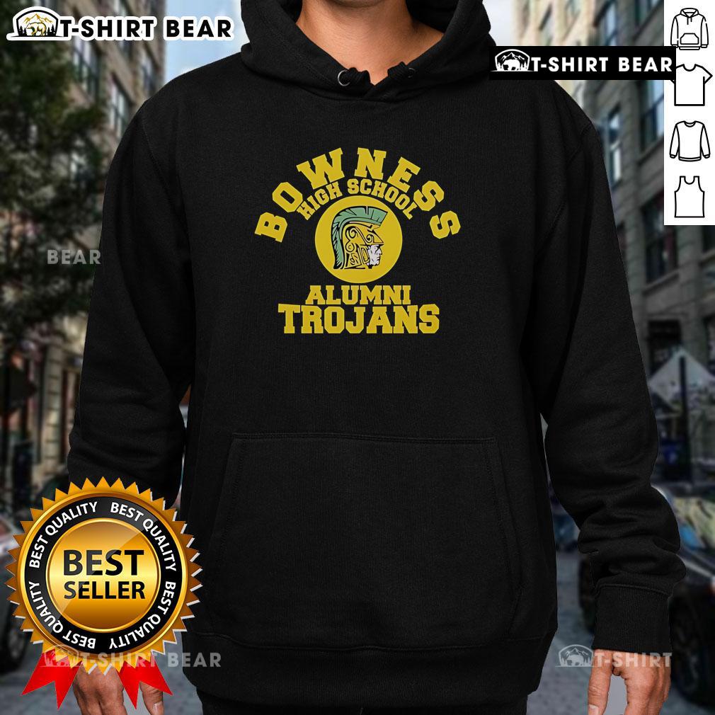 Top Bowness High School Alumni Trojans Hoodie Top Bowness High School Alumni Trojans hoodie featuring school colors and logo, perfect for proud graduates and fans.