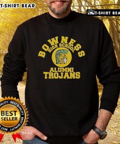 Top Bowness High School Alumni Trojans sweatshirt featuring school colors and logo, perfect for proud graduates.