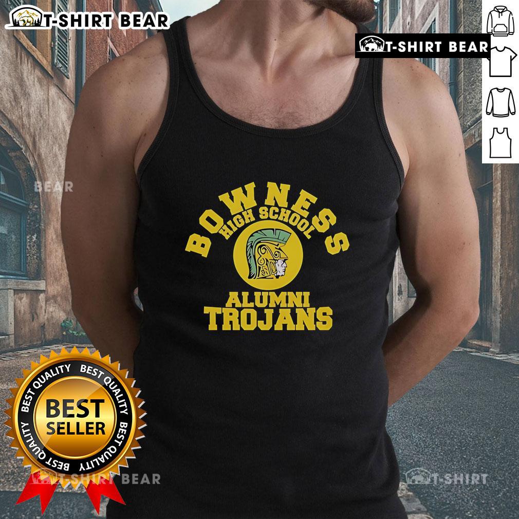 Top Bowness High School Alumni Trojans Tank Top Top Bowness High School Alumni Trojans tank top featuring school colors and logo, perfect for proud graduates.
