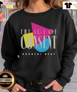 Top Bronski Beat The Age of Consent sweatshirt featuring bold graphic design and vibrant colors, perfect for fans.