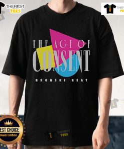 Top Bronski Beat The Age Of Consent T-Shirt featuring bold graphic design, perfect for fans of 80s music and retro style.