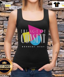 Top Bronski Beat The Age Of Consent tank top featuring bold graphics and vibrant colors, perfect for music fans.