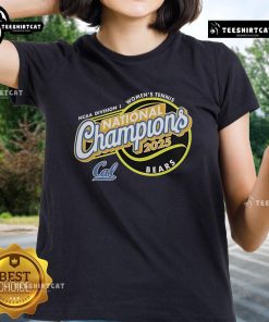 Top California Golden Bears 2025 NCAA Women's Tennis National Champions Ladies Tee showcasing team pride and victory.
