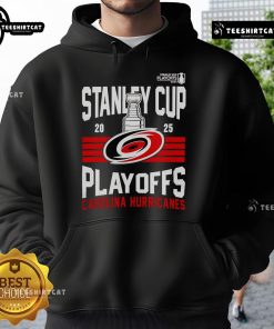 2025 Carolina Hurricanes Stanley Cup Playoff hoodie featuring team logo and vibrant colors, perfect for fans.