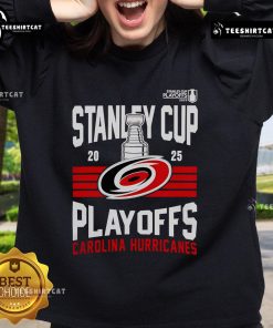 Carolina Hurricanes Stanley Cup Playoff 2025 sweatshirt showcasing team logo and colors, perfect for fans.