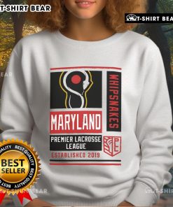 Alt Text: Top Champion Men's Maryland Whipsnakes Red Athletic Sweatshirt featuring team logo and comfortable fit.