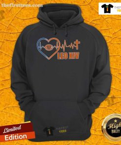 Top Chicago Bears Pope Leo XIV Heartbeat Hoodie featuring vibrant team colors and stylish design for fans.