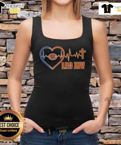 Alt Text: Top Chicago Bears Pope LEO XIV Heartbeat Tank Top featuring a stylish design for fans of the Chicago Bears.