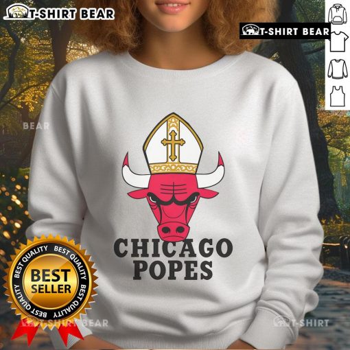 Cozy Top Chicago Popes sweatshirt featuring vibrant team colors and logo, perfect for fans and chilly days.