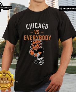 Alt Text: Top Chicago Vs Everybody mascot t-shirt featuring bold graphics and vibrant colors for Chicago sports fans.