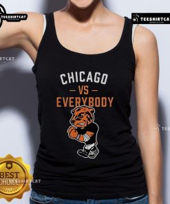 Top Chicago Vs Everybody mascot tank top featuring a bold graphic design, perfect for summer wear and sports enthusiasts.