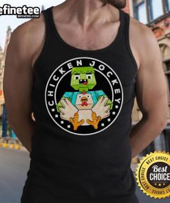 Stylish Minecraft tank top featuring a Top Chicken Jockey Cube Solver design, perfect for gaming enthusiasts.