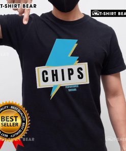 Top Chips Performance Training Lightning T-Shirt featuring a vibrant design, ideal for athletic workouts and fitness enthusiasts.