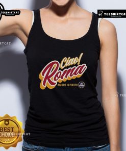Stylish Top Ciao Roma Amore Infinito Tank Top featuring a vibrant design, perfect for summer outfits and casual wear.