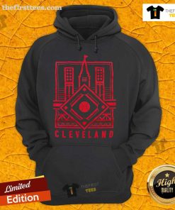 Top Cleveland Baseball Diamond Linework Hoodie featuring intricate graphics and a stylish design for sports fans.