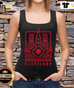Top Cleveland Baseball Diamond Linework Tank Top featuring a stylish design for fans of Cleveland baseball.