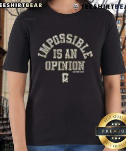 Top Columbus Crew 'Impossible Is An Opinion' ladies tee in stylish design, perfect for fans of the soccer team.