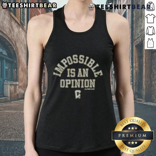 Top Columbus Crew Impossible Is An Opinion tank top featuring bold graphics and team colors for passionate soccer fans.