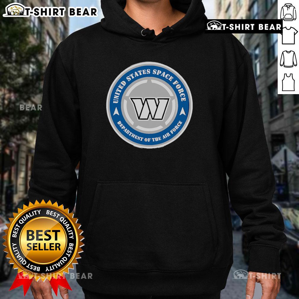 Top Commanders United States Space Force Military Appreciation Night Hoodie Alt Text: Top Commanders of the United States Space Force at Military Appreciation Night wearing custom hoodies.