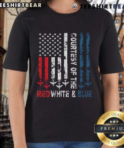 Vintage America US flag ladies tee featuring a patriotic red, white, and blue design for stylish summer wear.