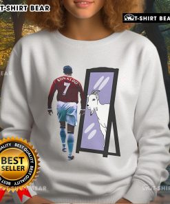 Alt Text: Stylish Top Cristiano Ronaldo Mirror Goat Sweatshirt featuring iconic design for soccer fans and trendsetters.