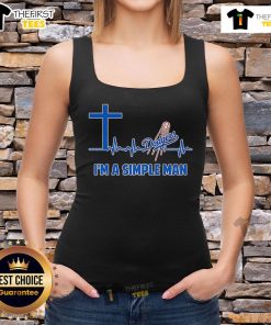 Top Cross Heartbeat Los Angeles Dodgers 'I'm A Simple Man' tank top for fans, showcasing team spirit and style.