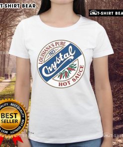 Top Crystal Hot Sauce Louisiana's Pure 1923 Ladies Tee in vibrant colors, showcasing a stylish and bold design.