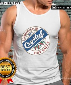 Alt Text: Top Crystal Hot Sauce Louisiana's Pure 1923 tank top featuring vibrant design, perfect for hot sauce enthusiasts.