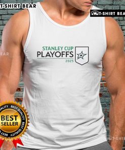 Top Dallas Stars 2025 NHL Stanley Cup Playoffs Champions tank top featuring team logo and vibrant colors.