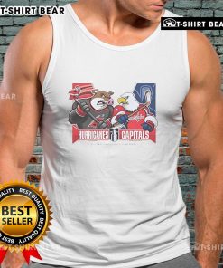 Alt Text: Dallas Stars vs Carolina Hurricanes 2025 Eastern Conference Semi-Finals mascot tank top design