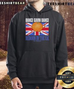 Top Dance Gavin Dance Reborn in the UK Tour 2023 hoodie featuring vibrant design and tour logo, perfect for fans.
