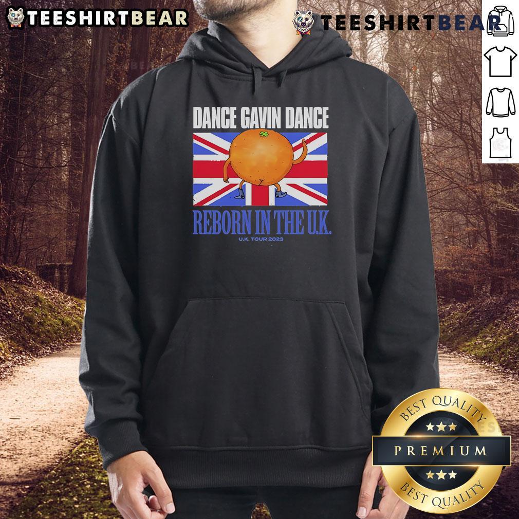 Top Dance Gavin Dance Reborn In The Uk Tour 2023 Hoodie Top Dance Gavin Dance Reborn in the UK Tour 2023 hoodie featuring vibrant design and tour logo, perfect for fans.