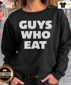 Top Dani Elle Speegle Guys Who Eat sweatshirt featuring a bold graphic design, perfect for fitness enthusiasts.