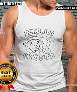 Top Dead Dog Gym Club tank top featuring a bold logo, perfect for workouts and casual wear. Ideal for fitness enthusiasts.