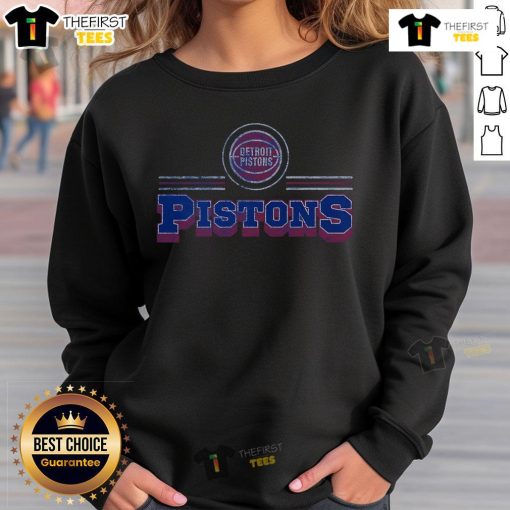 Top Detroit Pistons Fan Banner Sweatshirt featuring bold team colors and logo, perfect for basketball enthusiasts.