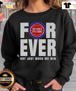 Alt Text: Top Detroit Pistons Forever Fan 2025 sweatshirt, showcasing team pride, perfect for loyal fans year-round.