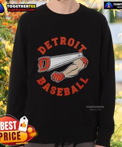 Top Detroit Tigers baseball bone saw sweatshirt featuring team colors and logo, perfect for fans and casual wear.