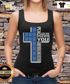 Top Detroit Tigers Peace Tank Top featuring 'You Leo XIV Be With You All Brothers and Sisters' design.