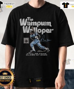 Top Dick Allen Hall Of Fame Inductee Class Of 2025 maroon t-shirt featuring graphic design and vintage style.