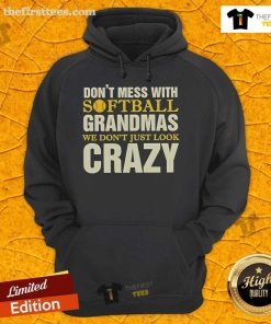 Alt Text: Top Don't Mess With Softball Grandmas Hoodie - Fun design showcasing fierce grandmas with a love for softball.