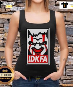 Alt Text: Top Doomguy IDKFA OBEY Giant Tank Top featuring iconic gaming graphics and bold colors for gamers and fans.
