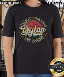 Personalized Ladies Tee featuring 'Top Dylan The Man The Myth The Legend' design for stylish fans of Dylan.